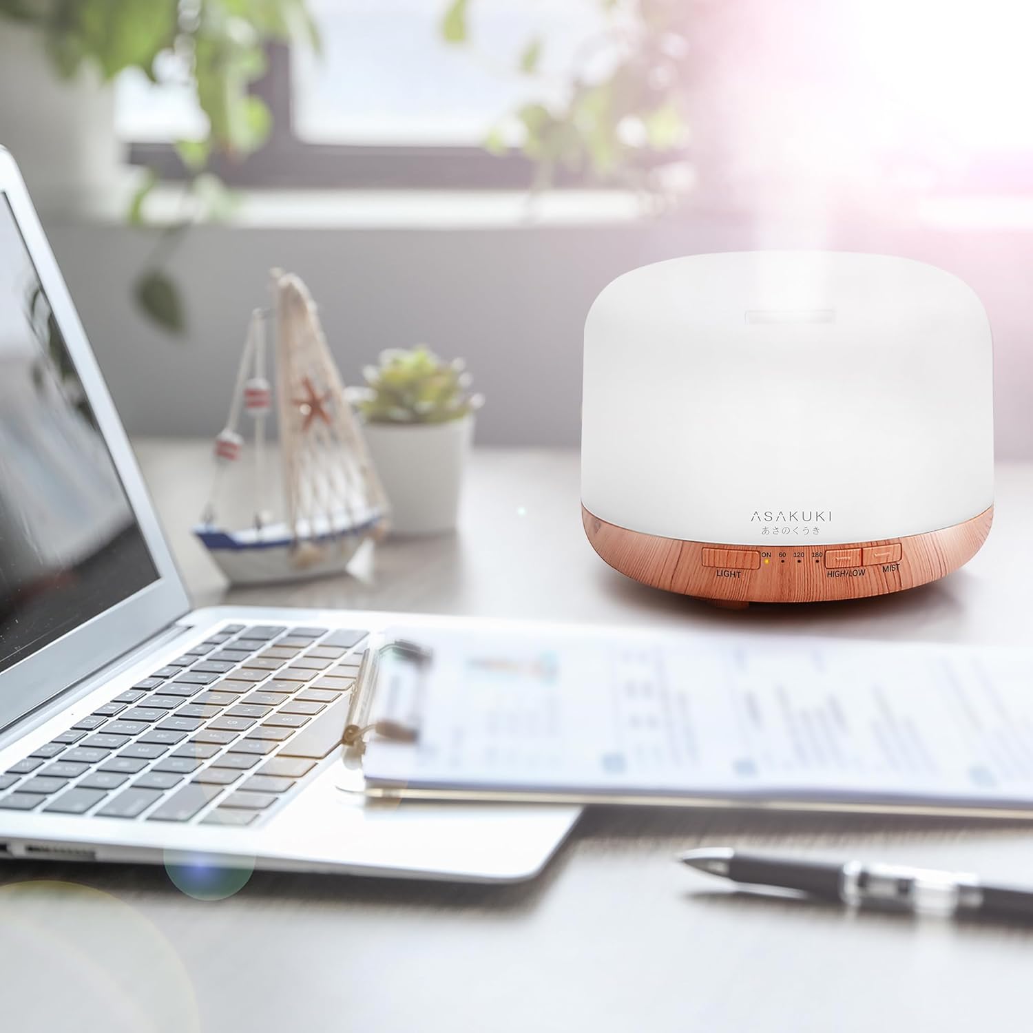 Oil Diffuser with Essential Oils Set, 500Ml Aromatherapy Humidifier with 14 LED Colors & Auto Shut-Off - 6 Oil Gift Pack(Lavender Eucalyptus Tea Tree Orange Peppermint Lemongrass)
